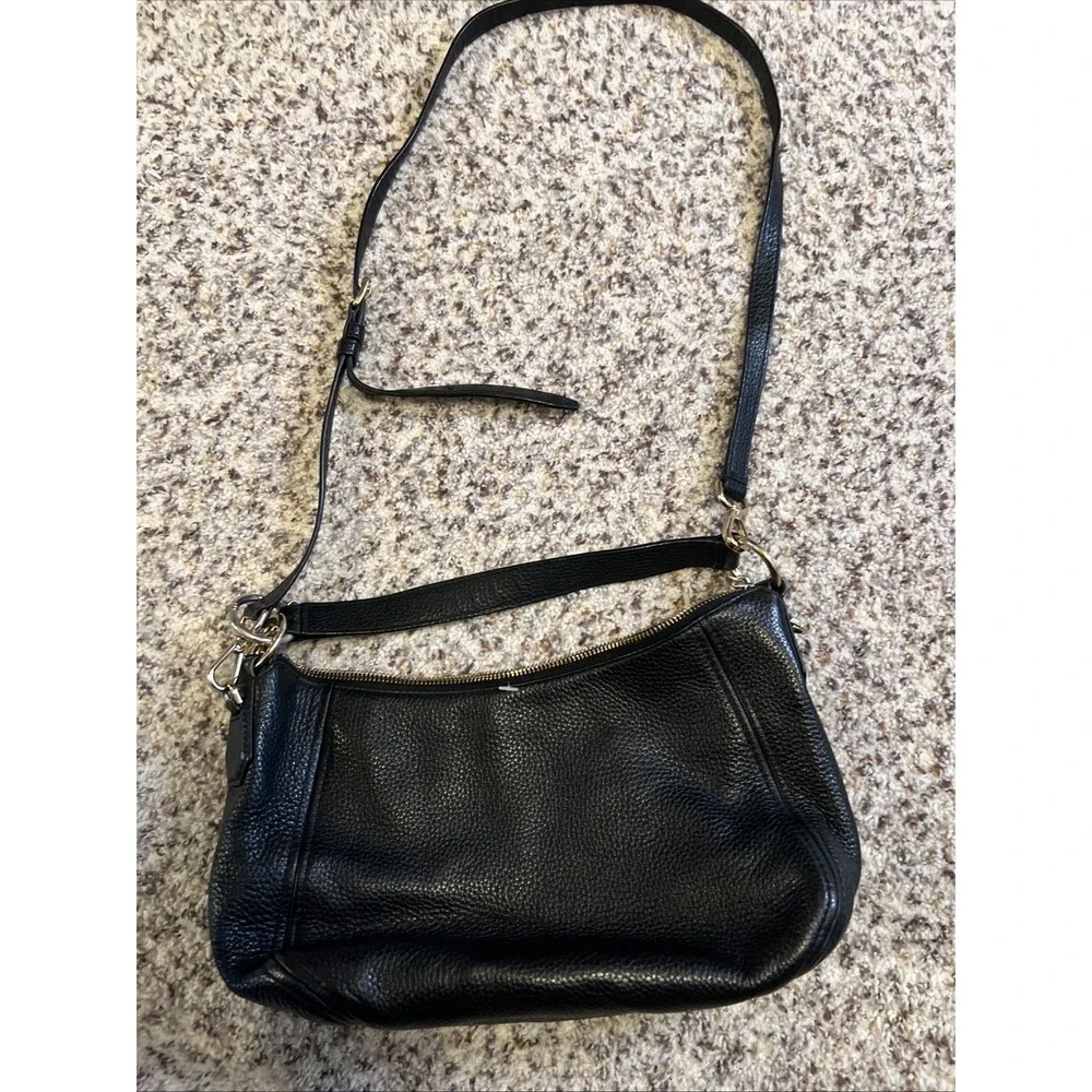 MICHAEL KORS Medium Pebbled Leather Black Bag Crossbody No Scraches Or Damages